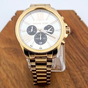 Michael Kors Unisex Rose Gold Tone Wren Watch Multi Dial Professional Everyday